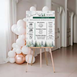 Pôster Woodland Winter ONEderland Milestones Poster