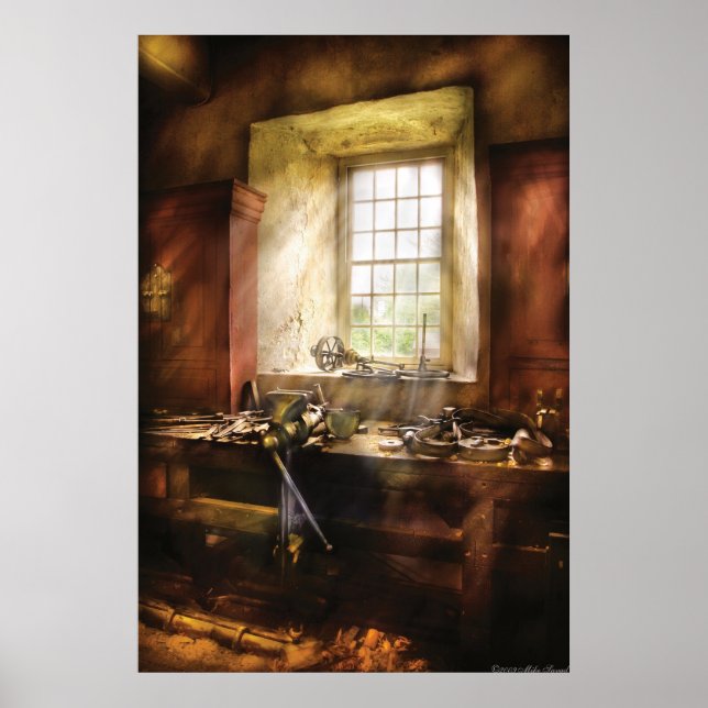 Poster Woodworker - Muitas ferramentas antigas (Frente)