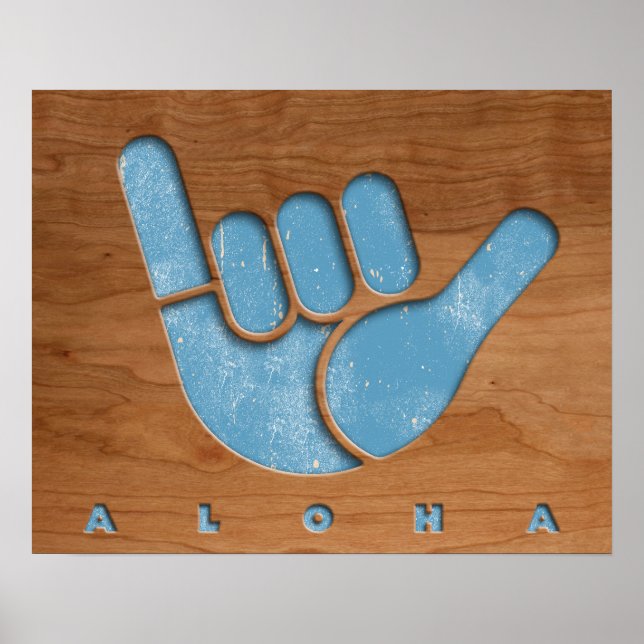 Poster Woody Aloha Shaka (Frente)