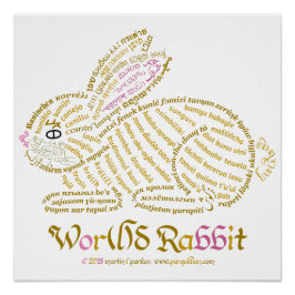 Pôster Wor(l)d Rabbit Poster