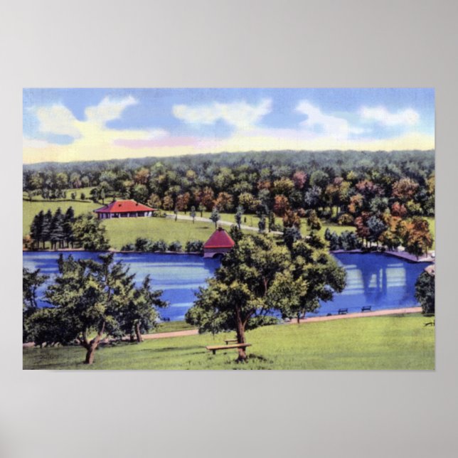 Poster Worcester Massachusetts Green Hill Park (Frente)