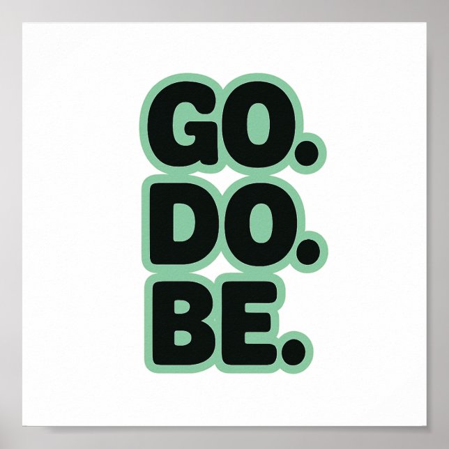 Poster Word, Motivational, Retro (Frente)