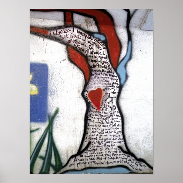 Poster Wordsworth Poem Tree Graffiti (Frente)