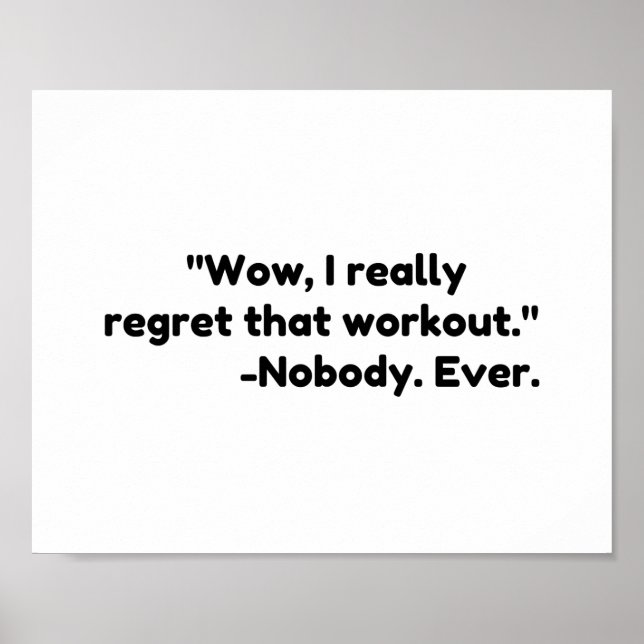 Poster Workout Quote (Frente)