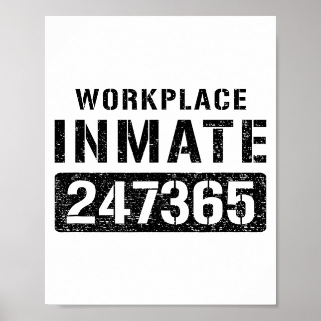 Poster Workplace Worker Prisoner Inmate Halloween Costume (Frente)
