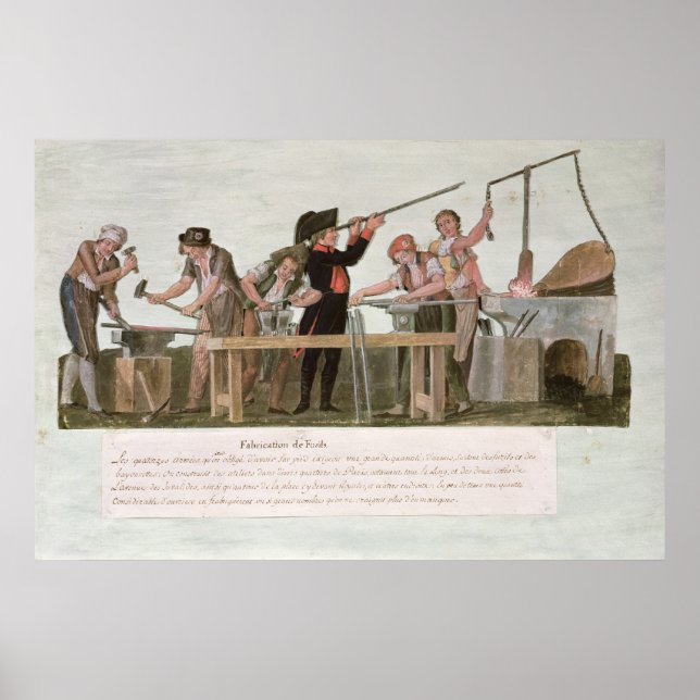 Pôster Workshop para criadores de espingardas, 1793 (Frente)