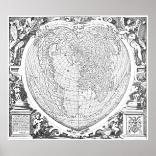 Pôster World Map 1566