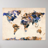 World Map Watercolor