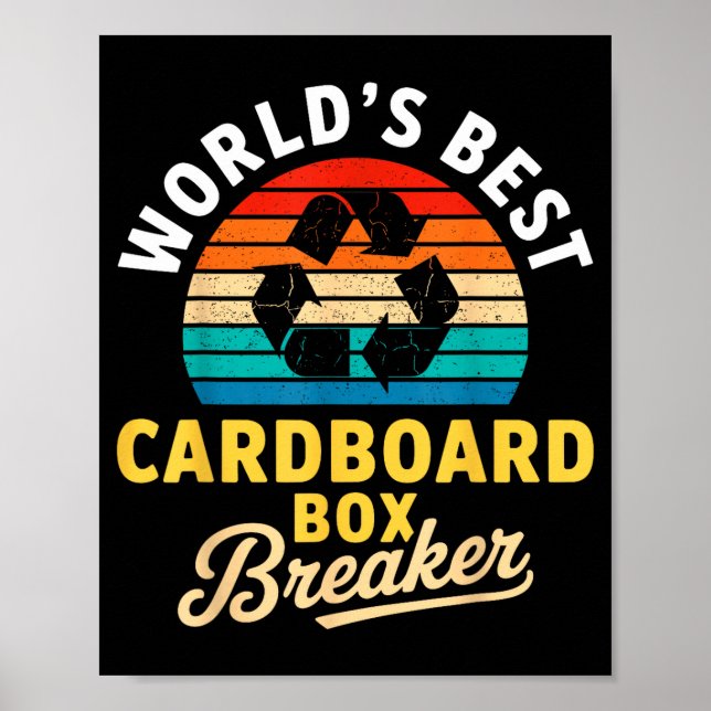 Poster World’s Cardboard Box Breaker Funny Recycling Hero (Frente)