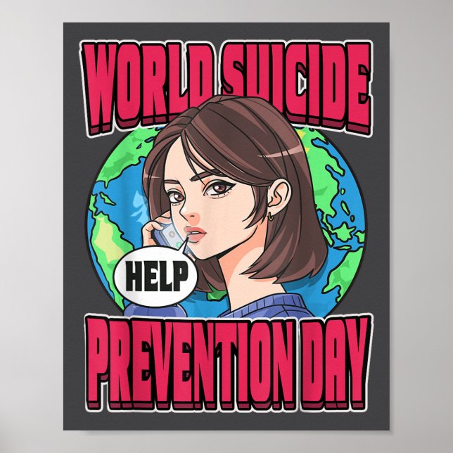 Poster World Suicide Prevention Day Awareness September 1 (Frente)