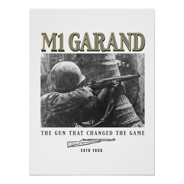 Pôster World War 2 Weapon M1 Garand Rifle (Frente)