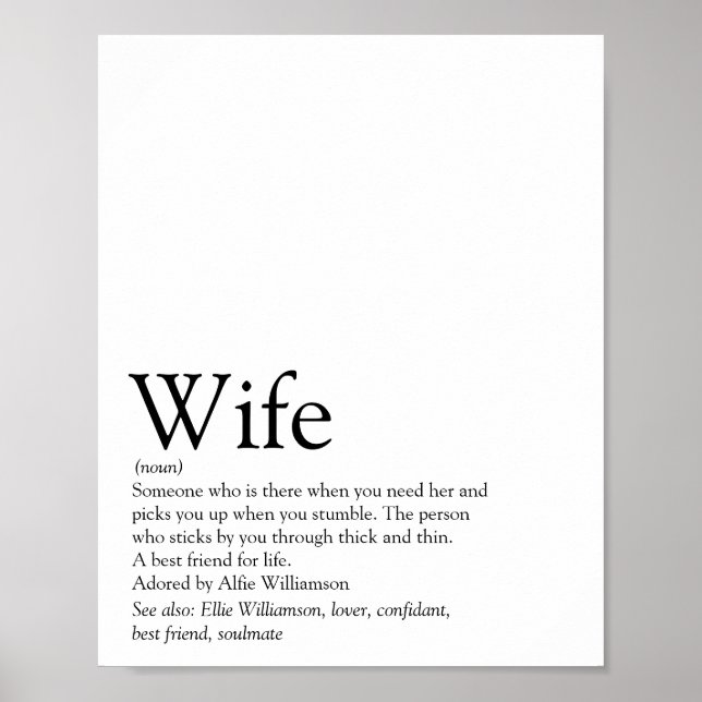 Poster World's Best Ever Wife Definition (Frente)