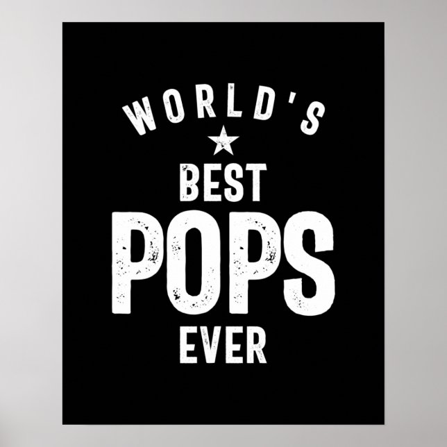 Poster World's Best Pops Ever | Father Grandfather Gift (Frente)