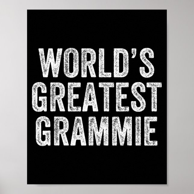Poster World's Greatest Grammie Funny Grandma Joke Mother (Frente)