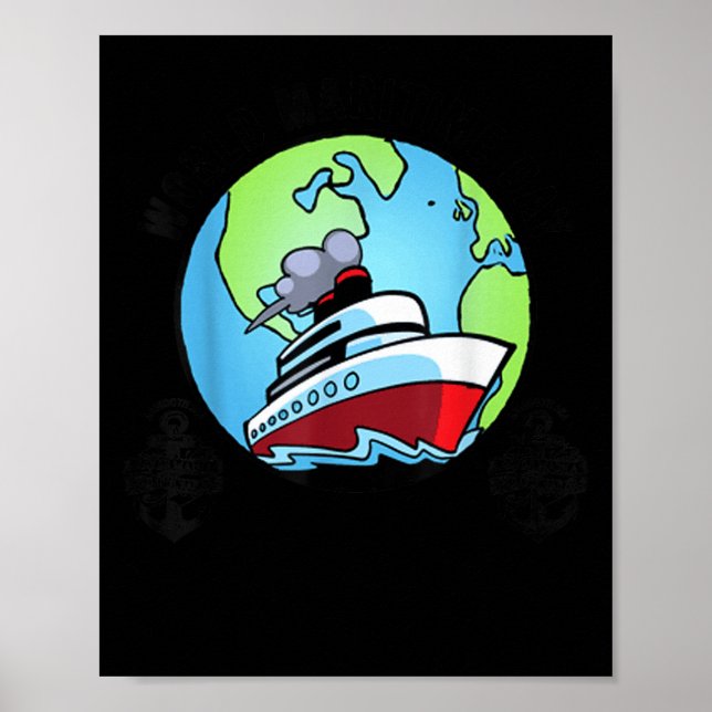 Poster World's Maritime Daddy Ship Seaman Captain Husband (Frente)