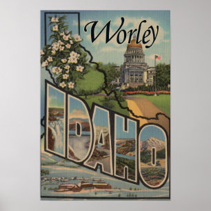 Pôster Worley, letra ScenesWorley de IdahoLarge,