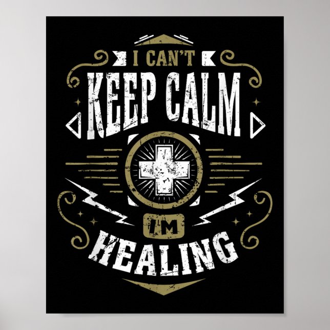 Poster Wow Healer I Can't Keep Calm I'm Gaming  (Frente)