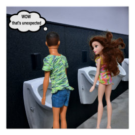 Pôster WOW isso é inesperado. Cartão de vazio