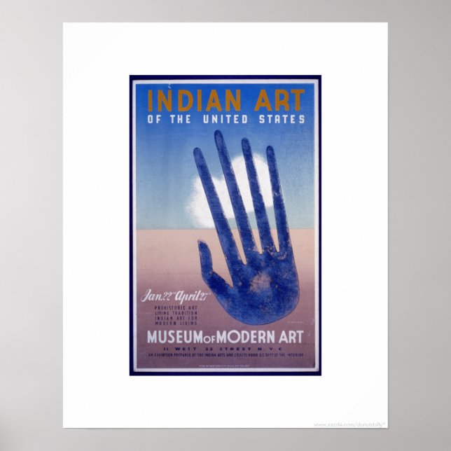 Poster WPA: Arte Indiana dos EUA em MOMA NYC (Frente)