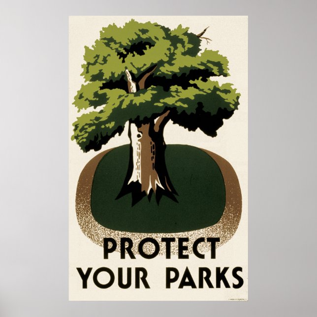 Poster WPA Proteja Nossos Parques (Frente)