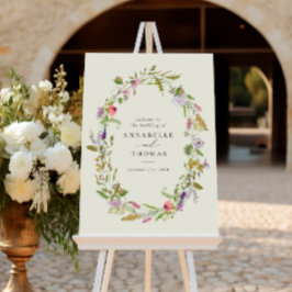 Poster Wreath Wreath Greenery Sinal de Casamento