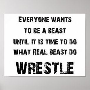 Pôster wrestle - animal real