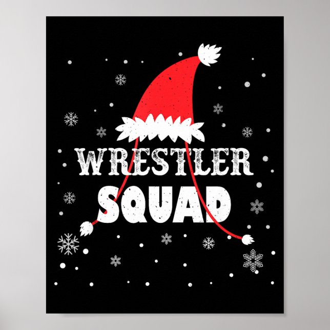 Poster Wrestler Squad Christmas Wrestling Matching Xmas  (Frente)