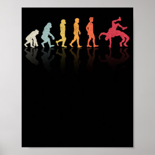 Poster Wrestling Evolution For Coaches And For Anyone