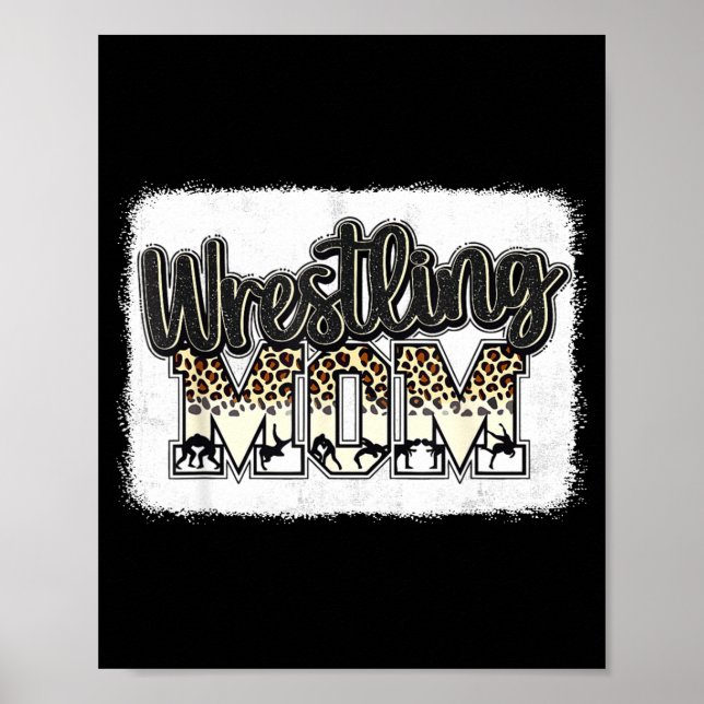 Poster Wrestling Mom Leopard Mother Mama Wrestl Wrestler  (Frente)