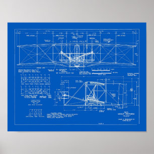 Poster Wright Bros. Modelo 1903 do "insecto"