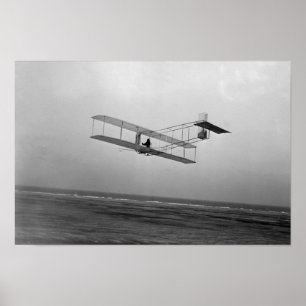Poster Wright Brothers Glider Em Voo - Gatinho Hawk