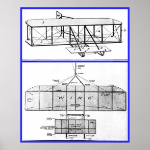 Pôster Wright Brothers Patent Drawing 1908