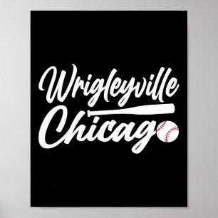 Poster Wrigleyville Chicago Baseball American