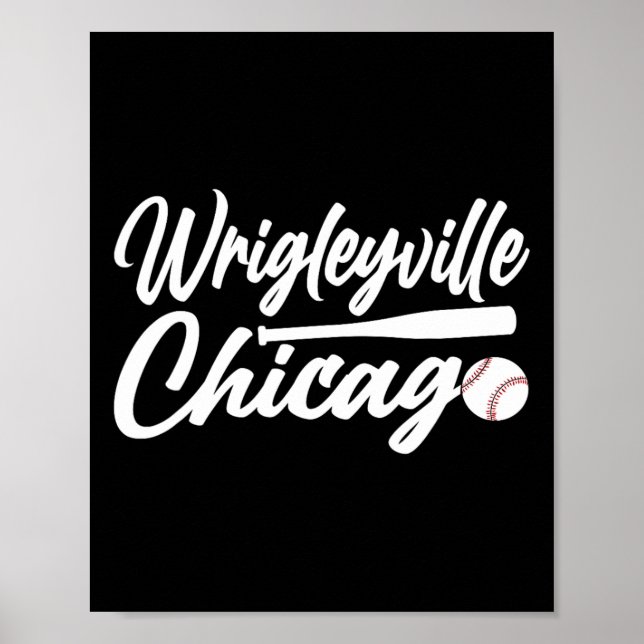 Poster Wrigleyville Chicago Baseball American (Frente)