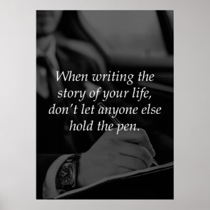 Poster Writing The Story Of Your Life - Success, Hustle