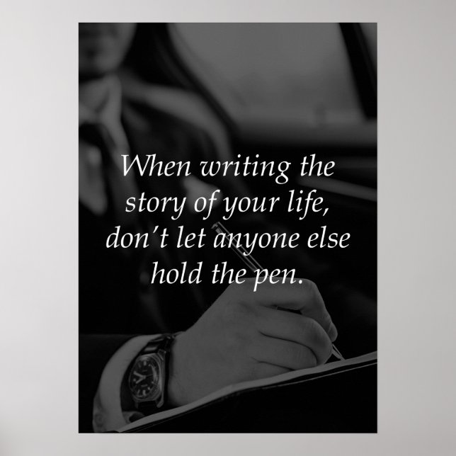 Poster Writing The Story Of Your Life - Success, Hustle (Frente)