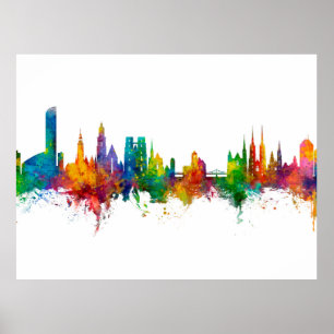 Poster Wroclaw Polônia Skyline