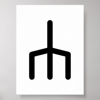 Poster WUNJO Rune Nórdica (Alegria, Harmonia) | Elder Fut