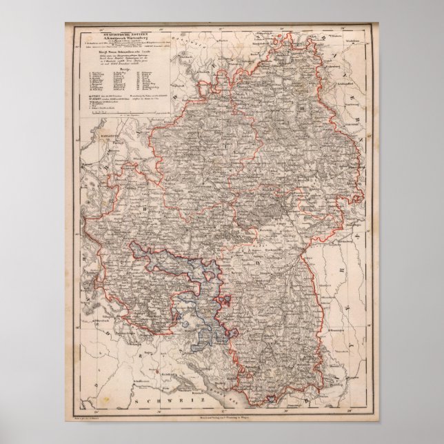 Pôster Wurtemberg, Alemanha (Frente)