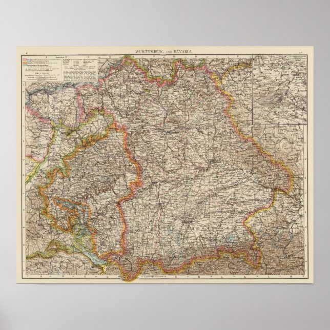 Poster Wurtemberg, Baviera (Frente)