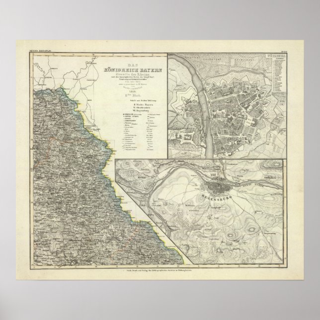 Pôster Wurzburg, Bavaria, Regensburg (Frente)