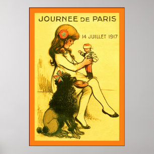 Poster WW1 francês do vintage do ~ de Journée de