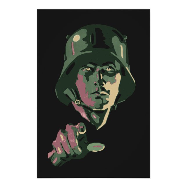 Pôster WW2 German Soldier (Frente)