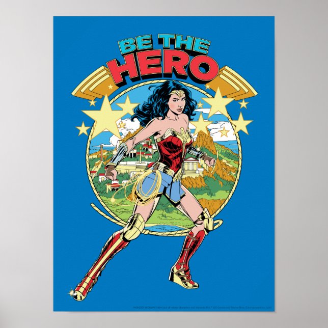 Poster WW84 | Themyscira Wonder Woman Retro Comic Art (Frente)
