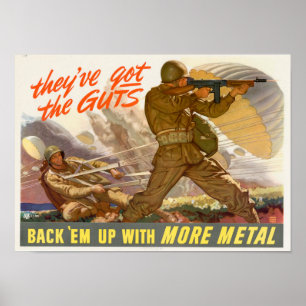 Poster WWII, eles têm a coragem