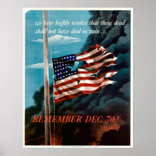 Poster WWII recordam o 7 de dezembro!