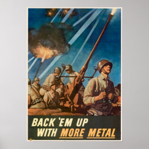 Poster WWII suportam-nos com mais metal