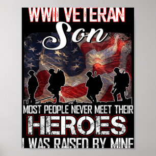 Poster Wwii Veteran Son A maioria das Pessoas nunca encon