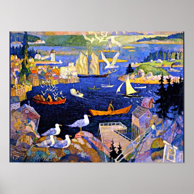 Poster Wyeth - O porto em Herring Cut (Frente)