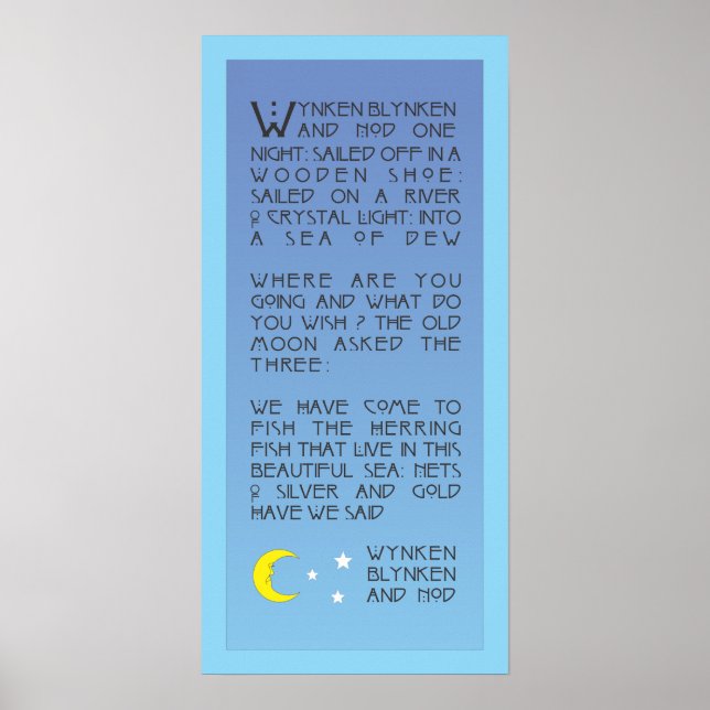 Pôster Wynken, Blynken e Nod (Frente)